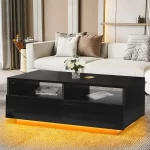 Bàn sofa đèn led MDF cao cấp BS03 - Image 4