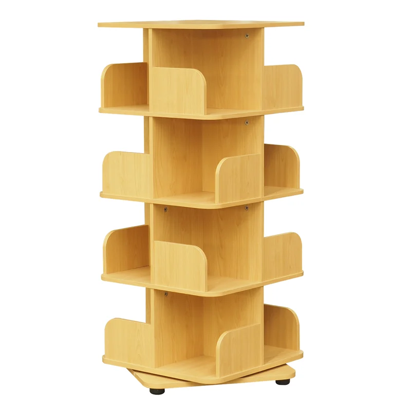 Hesser+18.38''+W+Geometric+Bookcase (4) Kệ sách xoay tròn 4 tầng KTT07 - Image 1
