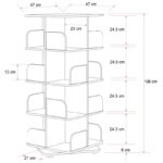 Kệ sách xoay tròn 4 tầng KTT07 - Image 9